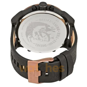 Diesel Men’s Quartz Black Leather Strap Black Dial 57mm (Four Time Zone) Watch DZ7400 - Image 3