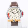 Tommy Hilfiger Men’s Quartz Brown Leather Strap Light Lemon Dial 45mm Watch 1790844