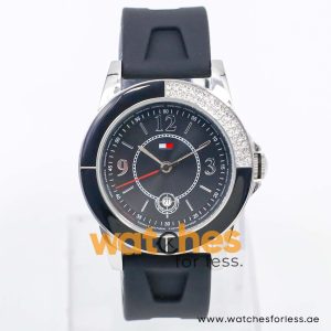 Tommy Hilfiger Women’s Quartz Black Silicone Strap Black Dial 39mm Watch 1780972 UAE DUBAI AJMAN SHARJAH ABU DHABI RAS AL KHAIMA UMM UL QUWAIN ALAIN FUJAIRAH