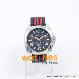 Tommy Hilfiger Men’s Quartz Black & Red Silicone Strap Black Dial 46mm Watch 1790666 UAE DUBAI AJMAN SHARJAH ABU DHABI RAS AL KHAIMA UMM UL QUWAIN ALAIN FUJAIRAH