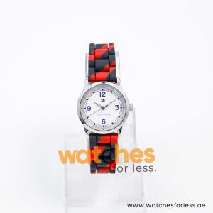 Tommy Hilfiger Women’s Quartz Black & Red Silicone Strap White Dial 29mm Watch 1781049 UAE DUBAI AJMAN SHARJAH ABU DHABI RAS AL KHAIMA UMM UL QUWAIN ALAIN FUJAIRAH