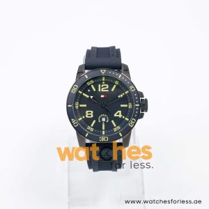 Tommy Hilfiger Men’s Quartz Black Silicone Strap Black Dial 42mm Watch 1790847 UAE DUBAI AJMAN SHARJAH ABU DHABI RAS AL KHAIMA UMM UL QUWAIN ALAIN FUJAIRAH