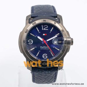 Tommy Hilfiger Men’s Quartz Dark Blue Leather Strap Blue Dial 48mm Watch 1790895 UAE DUBAI AJMAN SHARJAH ABU DHABI RAS AL KHAIMA UMM UL QUWAIN ALAIN FUJAIRAH