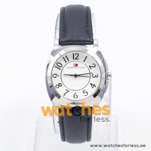 Tommy Hilfiger Women’s Quartz Black Leather Strap White Dial 32mm Watch 1780875 UAE DUBAI AJMAN SHARJAH ABU DHABI RAS AL KHAIMA UMM UL QUWAIN ALAIN FUJAIRAH