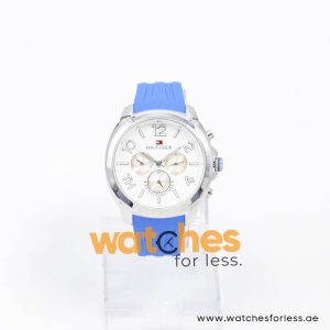 Tommy Hilfiger Women’s Quartz Blue Silicone Strap White Dial 42mm Watch 1781390 UAE DUBAI AJMAN SHARJAH ABU DHABI RAS AL KHAIMA UMM UL QUWAIN ALAIN FUJAIRAH