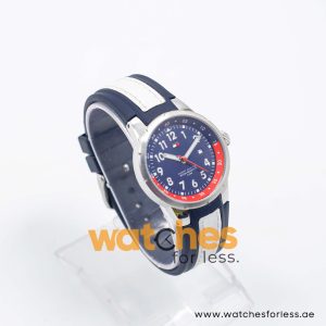 Tommy Hilfiger Women’s Quartz Blue Silicone & White Leather Strap Blue Dial 34mm Watch 1780653