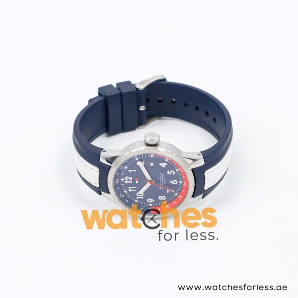 Tommy Hilfiger Women’s Quartz Blue Silicone & White Leather Strap Blue Dial 34mm Watch 1780653