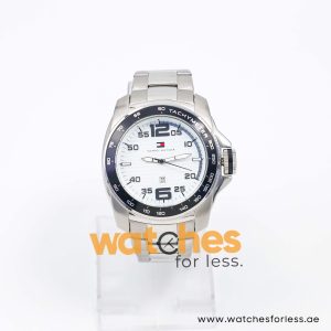 Tommy Hilfiger Men’s Quartz Silver Stainless Steel White Dial 46mm Watch 1790856 UAE DUBAI AJMAN SHARJAH ABU DHABI RAS AL KHAIMA UMM UL QUWAIN ALAIN FUJAIRAH