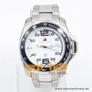 Tommy Hilfiger Men’s Quartz Silver Stainless Steel White Dial 46mm Watch 1790856 UAE DUBAI AJMAN SHARJAH ABU DHABI RAS AL KHAIMA UMM UL QUWAIN ALAIN FUJAIRAH