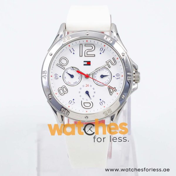 Tommy Hilfiger Women’s Quartz White Silicone Strap White Dial 40mm Watch 1781173 UAE DUBAI AJMAN SHARJAH ABU DHABI RAS AL KHAIMA UMM UL QUWAIN ALAIN FUJAIRAH