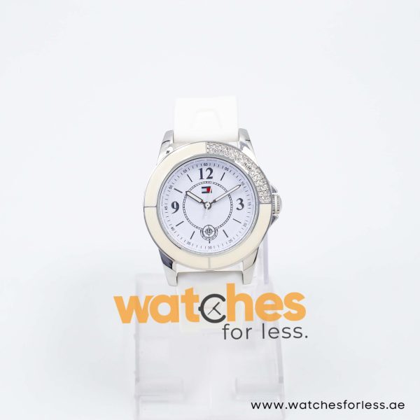 Tommy Hilfiger Women’s Quartz White Silicone Strap White Dial 39mm Watch 1780971 UAE DUBAI AJMAN SHARJAH ABU DHABI RAS AL KHAIMA UMM UL QUWAIN ALAIN FUJAIRAH