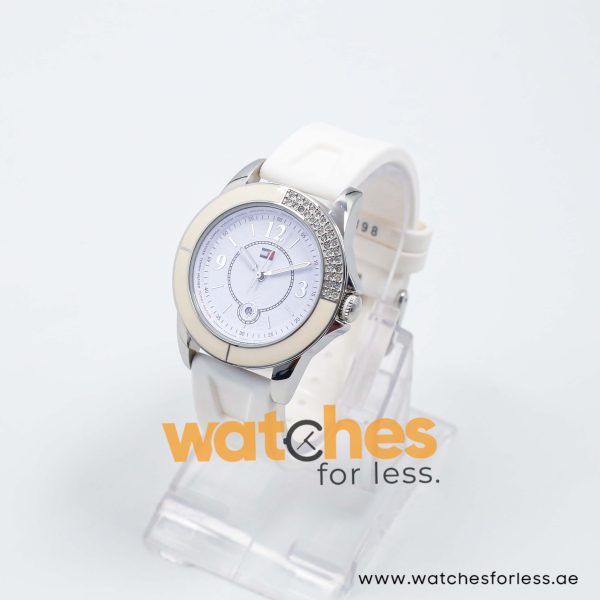 Tommy Hilfiger Women’s Quartz White Silicone Strap White Dial 39mm Watch 1780971 UAE DUBAI AJMAN SHARJAH ABU DHABI RAS AL KHAIMA UMM UL QUWAIN ALAIN FUJAIRAH