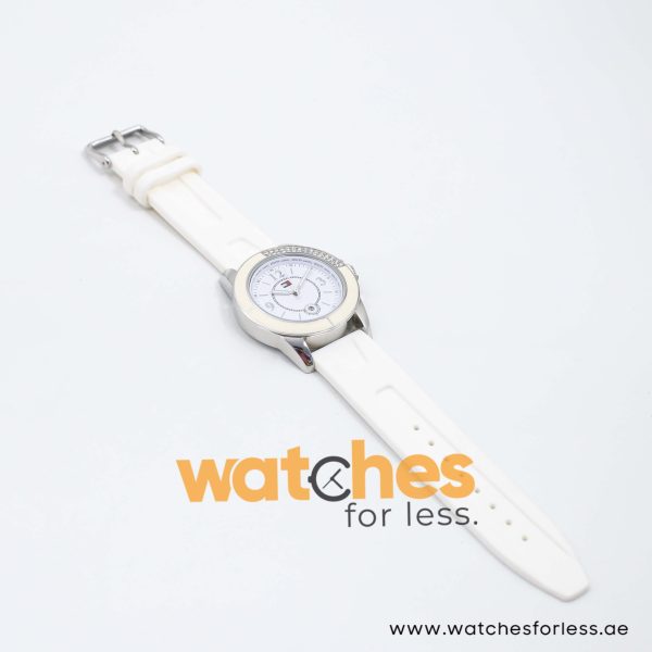 Tommy Hilfiger Women’s Quartz White Silicone Strap White Dial 39mm Watch 1780971 UAE DUBAI AJMAN SHARJAH ABU DHABI RAS AL KHAIMA UMM UL QUWAIN ALAIN FUJAIRAH