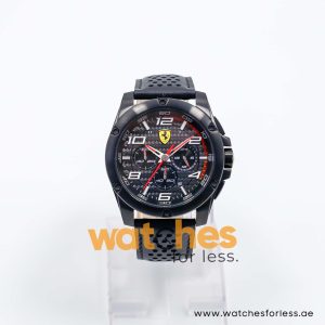 Ferrari Men’s Quartz Black Leather Strap Black Dial 46mm Watch 830029/1 UAE DUBAI AJMAN SHARJAH ABU DHABI RAS AL KHAIMA UMM UL QUWAIN ALAIN FUJAIRAH