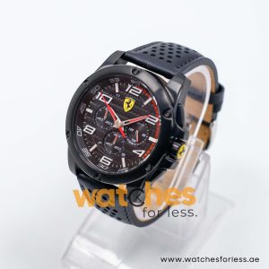 Ferrari Men’s Quartz Black Leather Strap Black Dial 46mm Watch 830029/1 UAE DUBAI AJMAN SHARJAH ABU DHABI RAS AL KHAIMA UMM UL QUWAIN ALAIN FUJAIRAH