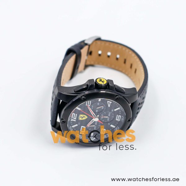 Ferrari Men’s Quartz Black Leather Strap Black Dial 46mm Watch 830029/1 UAE DUBAI AJMAN SHARJAH ABU DHABI RAS AL KHAIMA UMM UL QUWAIN ALAIN FUJAIRAH