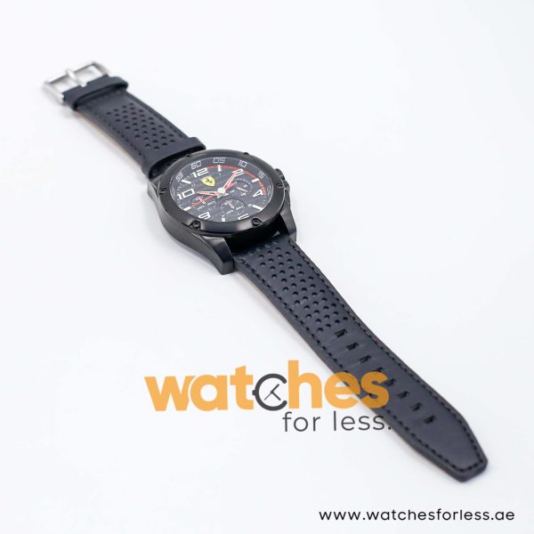 Ferrari Men’s Quartz Black Leather Strap Black Dial 46mm Watch 830029/1 UAE DUBAI AJMAN SHARJAH ABU DHABI RAS AL KHAIMA UMM UL QUWAIN ALAIN FUJAIRAH