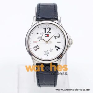 Tommy Hilfiger Women’s Quartz Black Leather Strap White Dial 36mm Watch 1780966/1 UAE DUBAI AJMAN SHARJAH ABU DHABI RAS AL KHAIMA UMM UL QUWAIN ALAIN FUJAIRAH