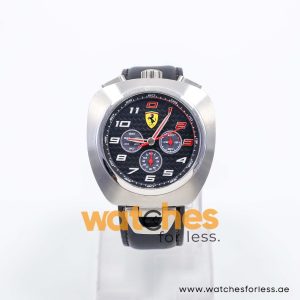 Ferrari Men’s Quartz Black Leather Strap Black Dial 50mm Watch 8306939 UAE DUBAI AJMAN SHARJAH ABU DHABI RAS AL KHAIMA UMM UL QUWAIN ALAIN FUJAIRAH