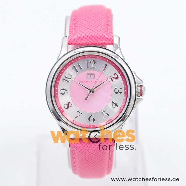 Tommy Hilfiger Women’s Quartz Pink Leather Strap Pink & Silver Dial 36mm Watch 1113140920 UAE DUBAI AJMAN SHARJAH ABU DHABI RAS AL KHAIMA UMM UL QUWAIN ALAIN FUJAIRAH