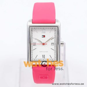 Tommy Hilfiger Women’s Quartz Pink Silicone Strap Off-White Dial 29mm Watch 1710092