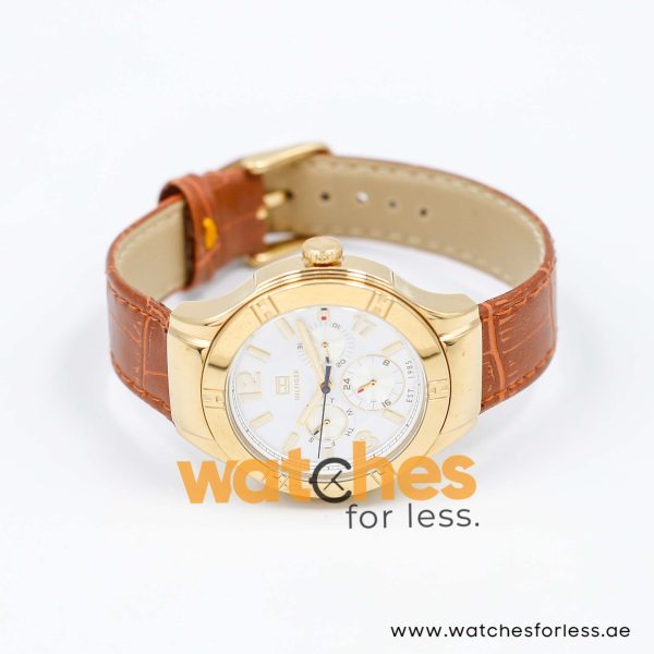 Tommy Hilfiger Women’s Quartz Camel Brown Leather Strap White Dial 39mm Watch 1781363 UAE DUBAI AJMAN SHARJAH ABU DHABI RAS AL KHAIMA UMM UL QUWAIN ALAIN FUJAIRAH