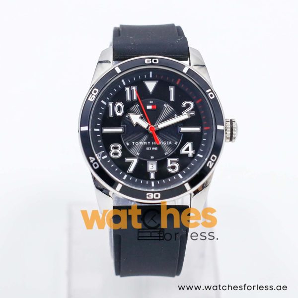 Tommy Hilfiger Men’s Quartz Black Silicone Strap Black Dial 42mm Watch 1790683