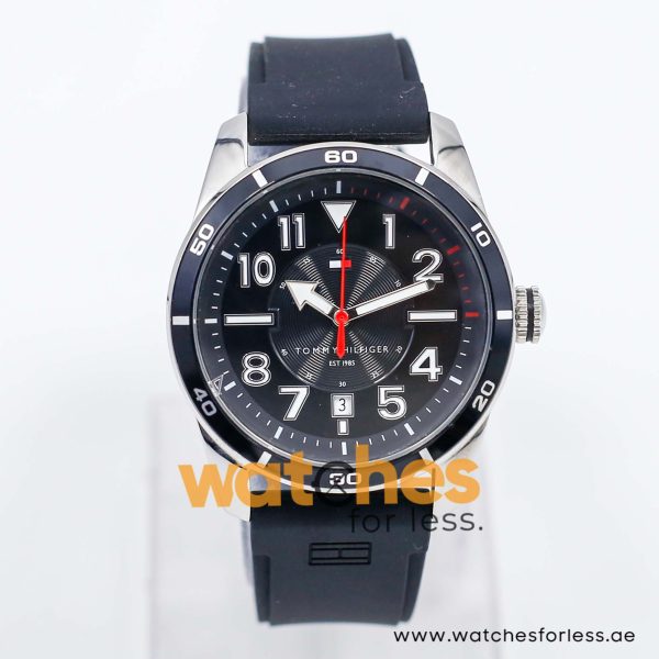 Tommy Hilfiger Men’s Quartz Black Silicone Strap Black Dial 42mm Watch 1790683