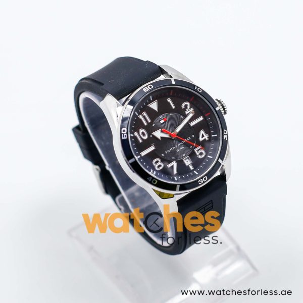 Tommy Hilfiger Men’s Quartz Black Silicone Strap Black Dial 42mm Watch 1790683