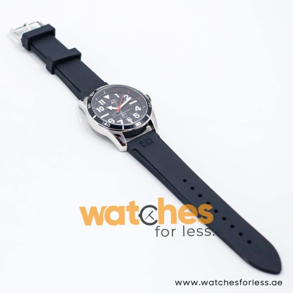 Tommy Hilfiger Men’s Quartz Black Silicone Strap Black Dial 42mm Watch 1790683