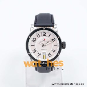 Tommy Hilfiger Men’s Quartz Black Leather Strap Light Pink Dial 44mm Watch 1790675/2 UAE DUBAI AJMAN SHARJAH ABU DHABI RAS AL KHAIMA UMM UL QUWAIN ALAIN FUJAIRAH