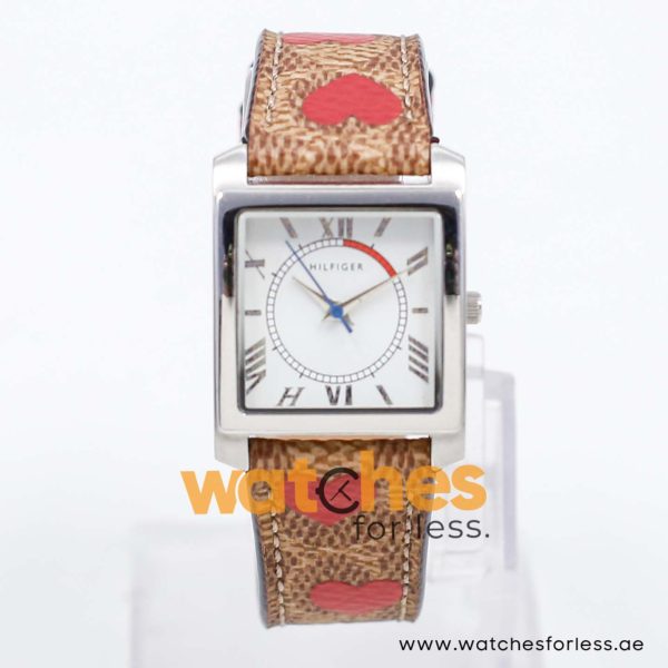 Tommy Hilfiger Women’s Quartz Brown & Maroon Leather Strap White Dial 26mm Watch 17103693 UAE DUBAI AJMAN SHARJAH ABU DHABI RAS AL KHAIMA UMM UL QUWAIN ALAIN FUJAIRAH