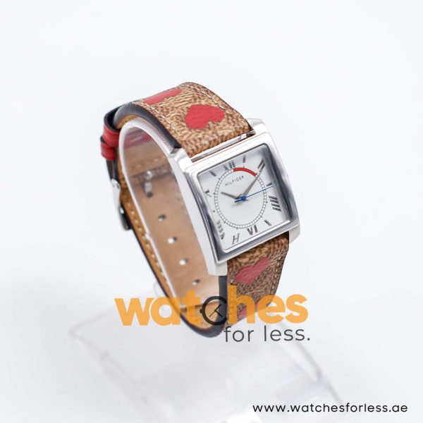 Tommy Hilfiger Women’s Quartz Brown & Maroon Leather Strap White Dial 26mm Watch 17103693 UAE DUBAI AJMAN SHARJAH ABU DHABI RAS AL KHAIMA UMM UL QUWAIN ALAIN FUJAIRAH