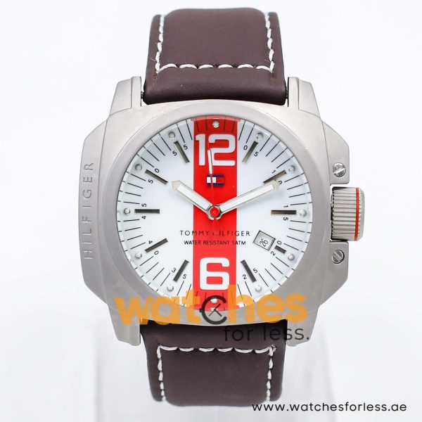 Tommy Hilfiger Men’s Quartz Dark Brown Leather Strap Red & White Dial 50mm Watch 1710202 Tommy Hilfiger Men’s Quartz Dark Brown Leather Strap Red & White Dial 50mm Watch 1710202 UAE DUBAI AJMAN SHARJAH ABU DHABI RAS AL KHAIMA UMM UL QUWAIN ALAIN FUJAIRAH