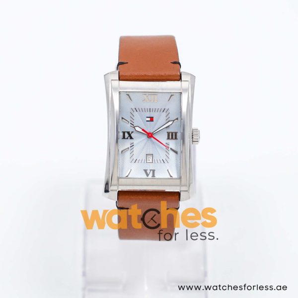 Tommy Hilfiger Men’s Quartz Brown Leather Strap Ice Blue Dial 30mm Watch 1790462 UAE DUBAI AJMAN SHARJAH ABU DHABI RAS AL KHAIMA UMM UL QUWAIN ALAIN FUJAIRAH