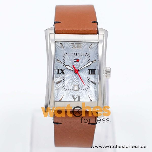 Tommy Hilfiger Men’s Quartz Brown Leather Strap Ice Blue Dial 30mm Watch 1790462 UAE DUBAI AJMAN SHARJAH ABU DHABI RAS AL KHAIMA UMM UL QUWAIN ALAIN FUJAIRAH