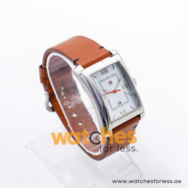 Tommy Hilfiger Men’s Quartz Brown Leather Strap Ice Blue Dial 30mm Watch 1790462 UAE DUBAI AJMAN SHARJAH ABU DHABI RAS AL KHAIMA UMM UL QUWAIN ALAIN FUJAIRAH