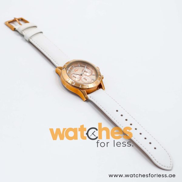 Lacoste Women’s Quartz White Leather Strap Rose Gold Dial 40mm Watch 2000831/1 UAE DUBAI AJMAN SHARJAH ABU DHABI RAS AL KHAIMA UMM UL QUWAIN ALAIN FUJAIRAH