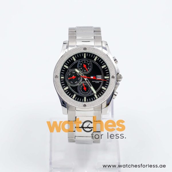 Tommy Hilfiger Men’s Quartz Silver Stainless Steel Black Dial 41mm Watch F90336 UAE DUBAI AJMAN SHARJAH ABU DHABI RAS AL KHAIMA UMM UL QUWAIN ALAIN FUJAIRAH