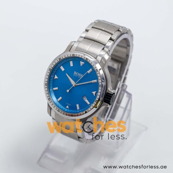 Hugo Boss Men’s Quartz Silver Stainless Steel Sky Blue Dial 43mm Watch 1512103 UAE DUBAI AJMAN SHARJAH ABU DHABI RAS AL KHAIMA UMM UL QUWAIN ALAIN FUJAIRAH