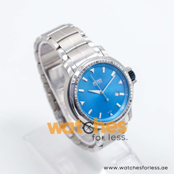 Hugo Boss Men’s Quartz Silver Stainless Steel Sky Blue Dial 43mm Watch 1512103 UAE DUBAI AJMAN SHARJAH ABU DHABI RAS AL KHAIMA UMM UL QUWAIN ALAIN FUJAIRAH