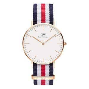 Daniel Wellington Women’s Quartz Multi Nylon Strap White Dial 36mm Watch 0502DW UAE DUBAI AJMAN SHARJAH ABU DHABI RAS AL KHAIMA UMM UL QUWAIN ALAIN FUJAIRAH