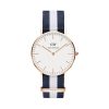 Daniel Wellington Women’s Quartz Blue & White Nylon Strap White Dial 36mm Watch 0503DW UAE DUBAI AJMAN SHARJAH ABU DHABI RAS AL KHAIMA UMM UL QUWAIN ALAIN FUJAIRAH