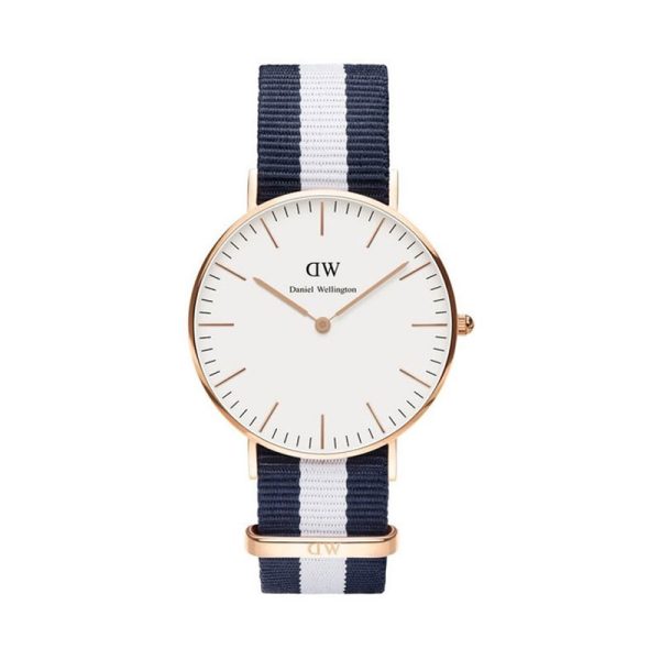 Daniel Wellington Women’s Quartz Blue & White Nylon Strap White Dial 36mm Watch 0503DW UAE DUBAI AJMAN SHARJAH ABU DHABI RAS AL KHAIMA UMM UL QUWAIN ALAIN FUJAIRAH