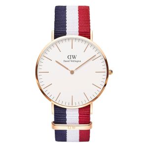 Daniel Wellington Men’s Quartz Multi Color Nylon Strap White Dial 40mm Watch 0103DW UAE DUBAI AJMAN SHARJAH ABU DHABI RAS AL KHAIMA UMM UL QUWAIN ALAIN FUJAIRAH