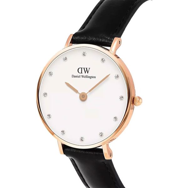 Daniel Wellington Women’s Quartz Black Leather Strap White Dial 34mm Watch 0951DW UAE DUBAI AJMAN SHARJAH ABU DHABI RAS AL KHAIMA UMM UL QUWAIN ALAIN FUJAIRAH