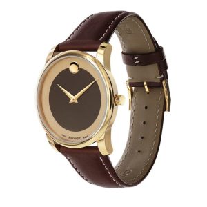 Movado Men’s Swiss Made Quartz Brown Leather Strap Brown Dial 40mm Watch 0606880 UAE DUBAI AJMAN SHARJAH ABU DHABI RAS AL KHAIMA UMM UL QUWAIN ALAIN FUJAIRAH