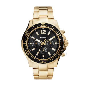 Fossil Men’s Quartz Gold Stainless Steel Black Dial 48mm Watch BQ2599 UAE DUBAI AJMAN SHARJAH ABU DHABI RAS AL KHAIMA UMM UL QUWAIN ALAIN FUJAIRAH