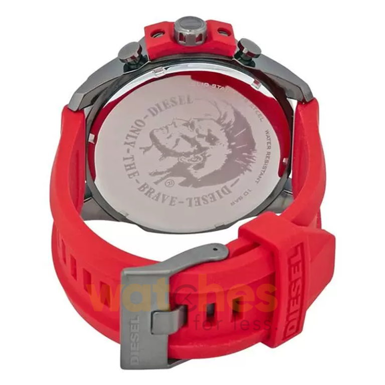 Diesel Men’s Quartz Red Silicone Strap Black Dial 51mm Watch DZ4427 - Image 4