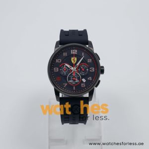 Ferrari Men’s Quartz Black Silicone Strap Black Dial 44mm Watch 830063 UAE DUBAI AJMAN SHARJAH ABU DHABI RAS AL KHAIMA UMM UL QUWAIN ALAIN FUJAIRAH